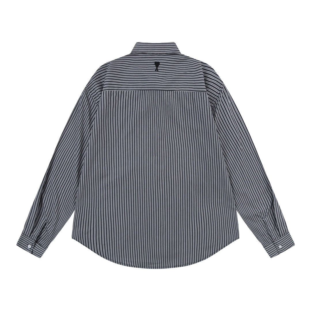 AMI PARIS Unisex Striped Shirt - Premium Cotton