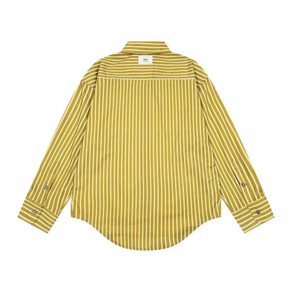 AMI PARIS Unisex Long-Sleeve Striped T-Shirt