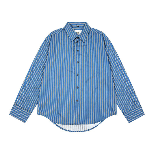 AMI PARIS Unisex Long-Sleeve Striped T-Shirt