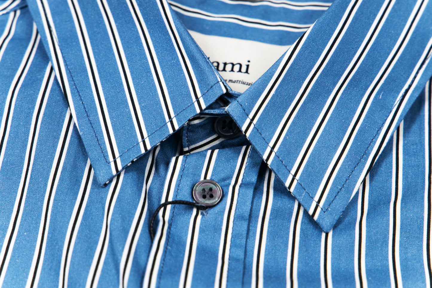 AMI PARIS Unisex Long-Sleeve Striped T-Shirt