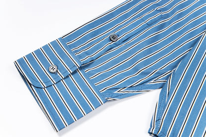 AMI PARIS Unisex Long-Sleeve Striped T-Shirt