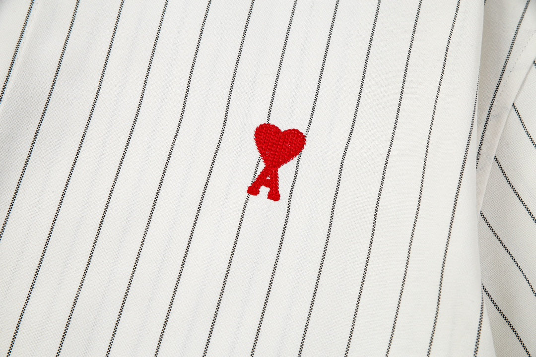 AMI PARIS Unisex Striped Shirt - Classic Stripes