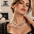 CHANEL P135 Pearl Long Chain Necklace