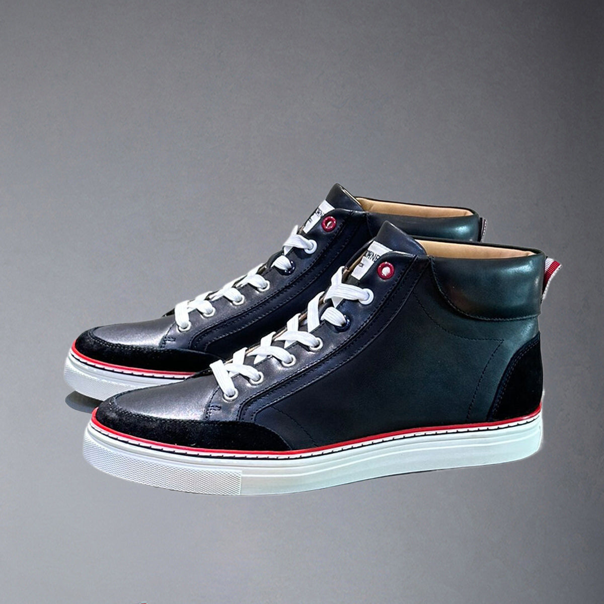 Thom Browne High Top Leather Sneakers