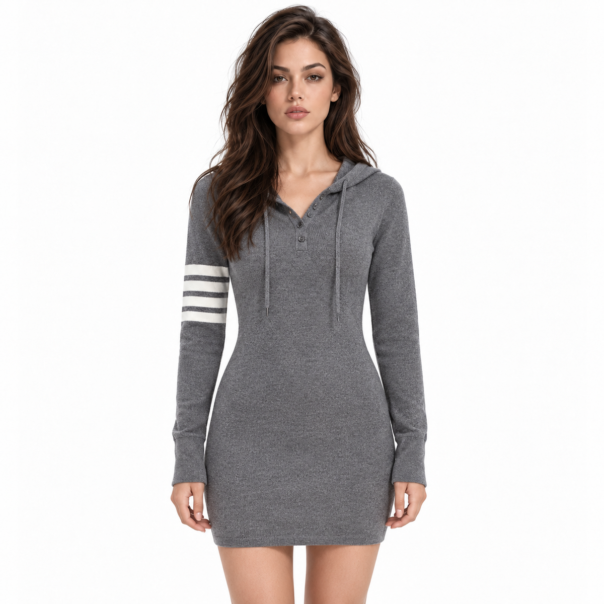 Thom Browne Women's Contrast Hem Hip Dress
