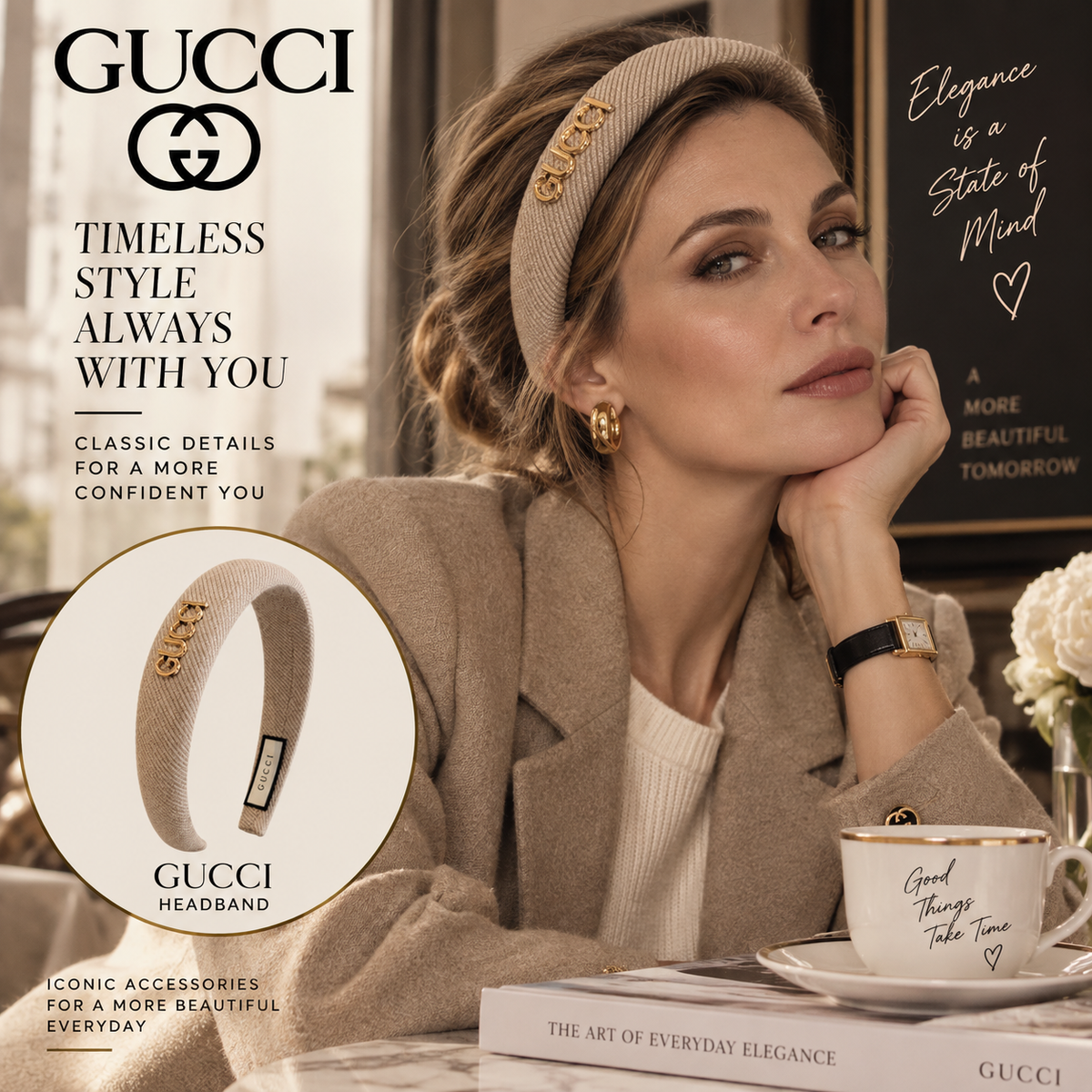 GUCCI Statement Wide Headband | Fashion Hair Accessory