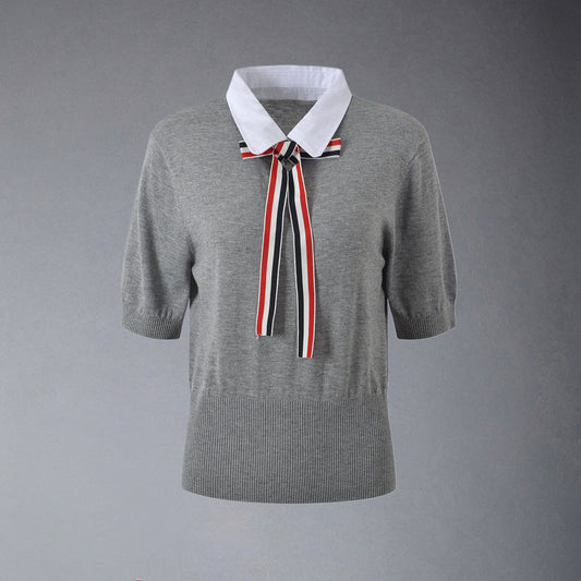 Thom Browne Women Ribbon POLO shirt