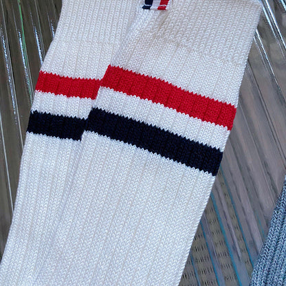 Mid-length four-bar striped socks（复制） THOM TREND