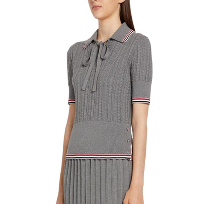 Thom Browne  Women stripe POLO shirt
