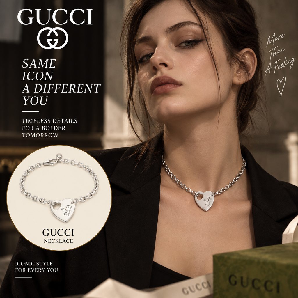 GUCCI 925 Sterling Silver Heart Lock Earrings | Fashion Jewelry