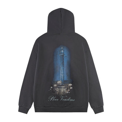 2025SS Balenciaga Print Logo Hoodie – 100% Cotton Oversized Streetwear