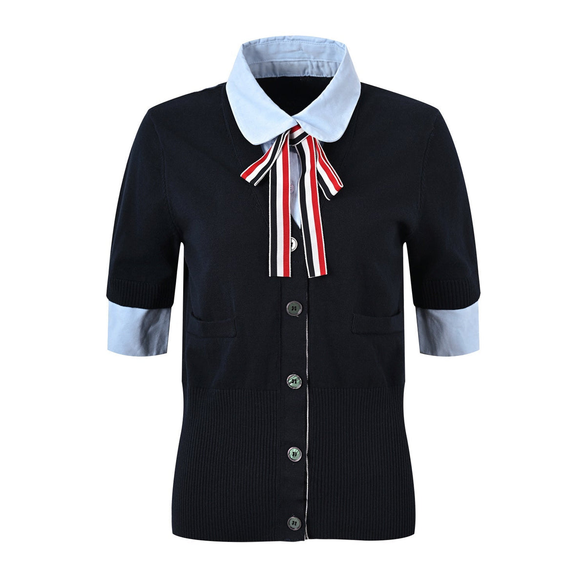 Thom Browne Women Ribbon POLO shirt