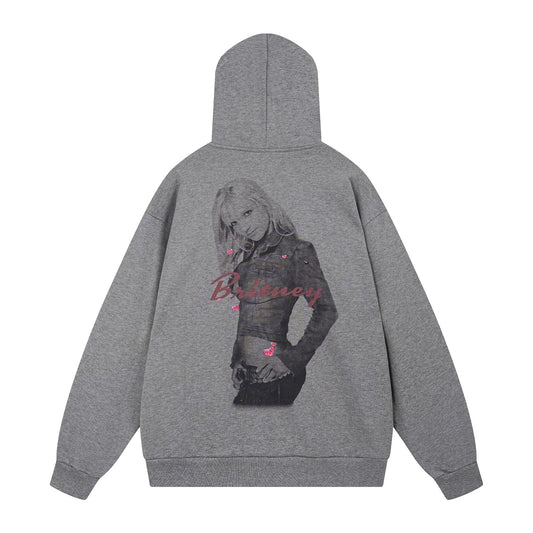 2025SS New Logo Oversized Gray Hoodie