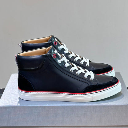 Thom Browne High Top Leather Sneakers