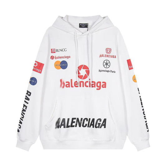 2025SS LOGO Print Gradient Hoodie – Unisex Oversized Cotton Pullover