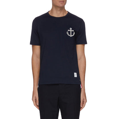 Thom Browne  Anchor embroidery T-shirt