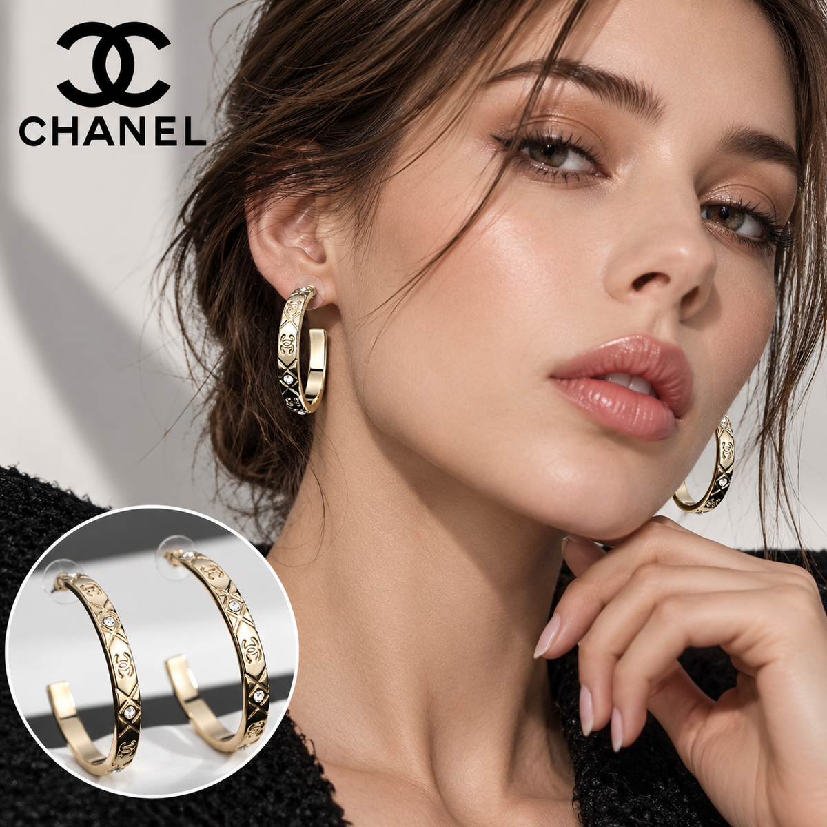 CHANEL Double-C Vintage Gold-Tone Earrings - Iconic Jewelry