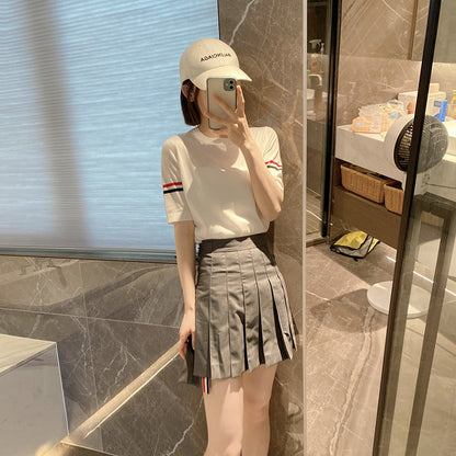 Thom Browne Women's Striped Short Sleeve T-Shirt