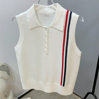 Thom Browne Women's Sleeveless Lapel Top