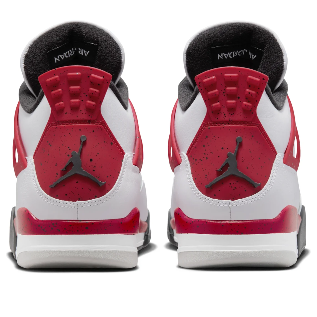 Nike Air Jordan 4 Retro White Red & Black Sneakers