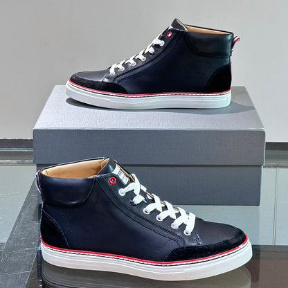 Thom Browne High Top Leather Sneakers