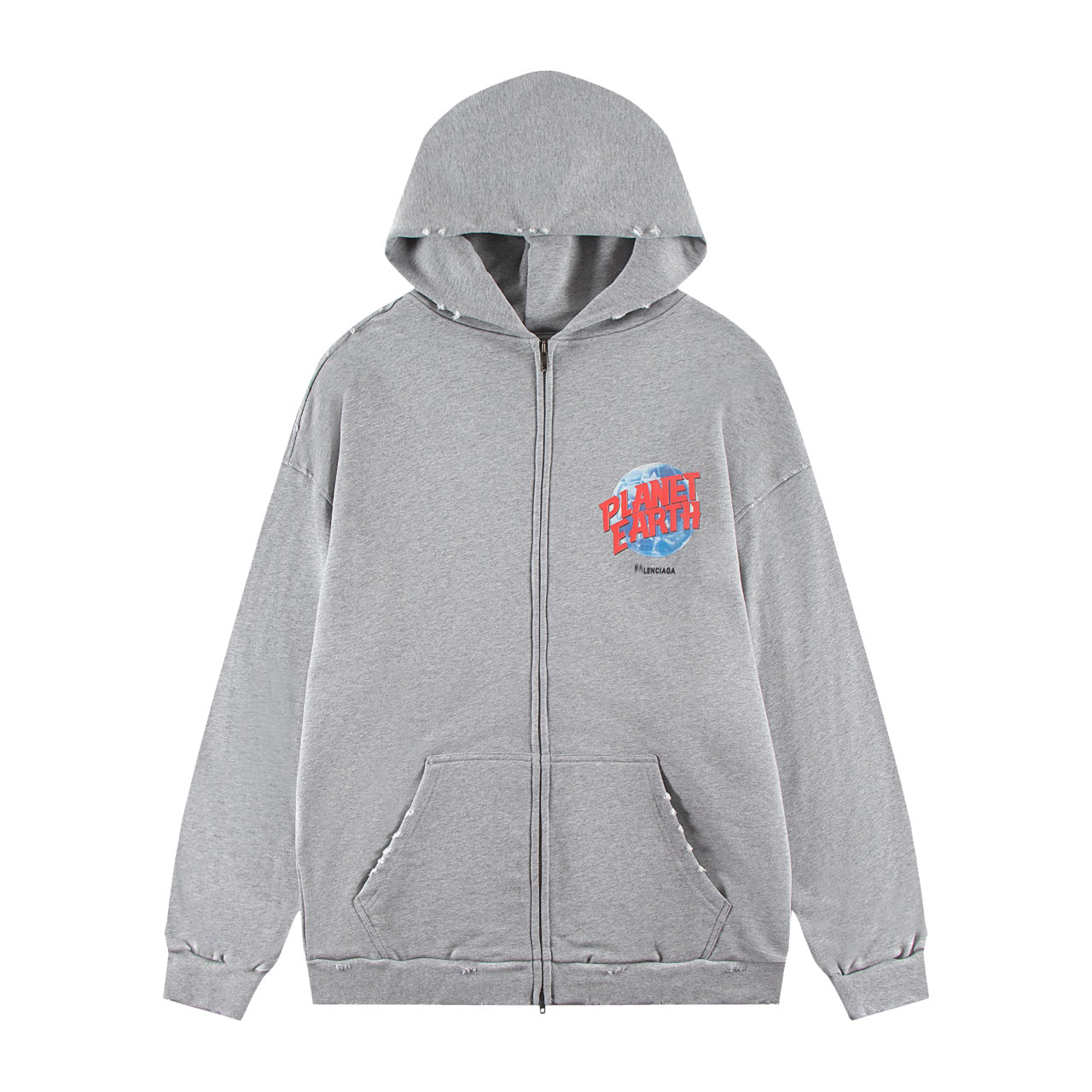 2025 Oversized Print Hoodie | Unisex Streetwear Sweatshirt | Black & Gray