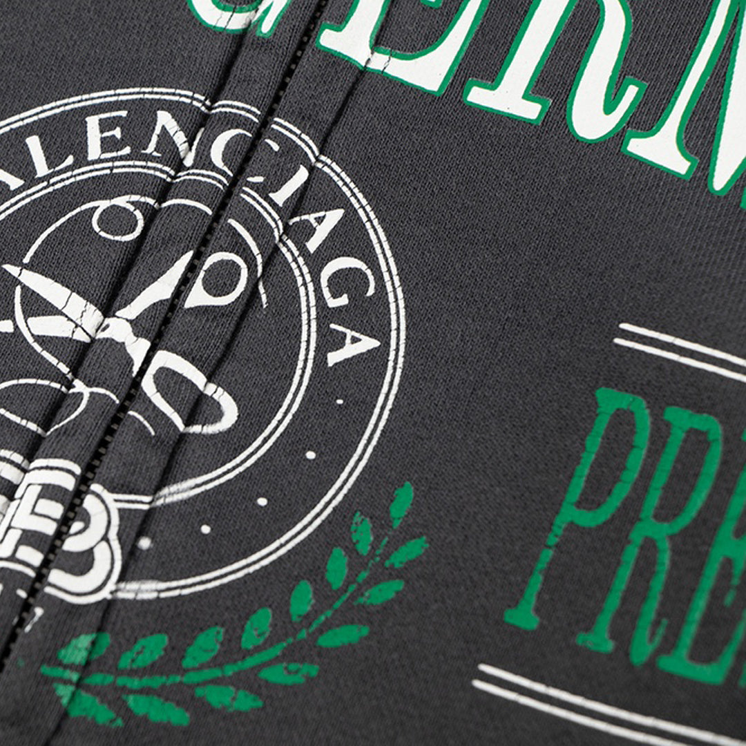 2025SS Oversized Graphic Print Character Hoodie