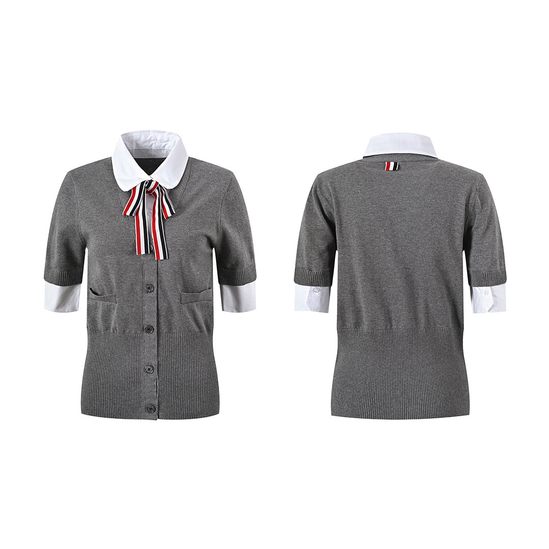 Thom Browne Women Ribbon POLO shirt