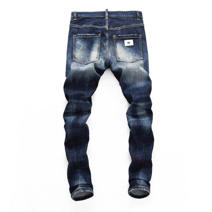 New-DSQ2 Frayed patch Jeans