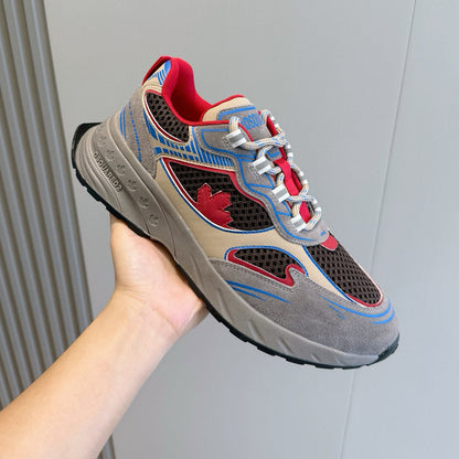 DSQ2 Men's shoe Leather sneakers