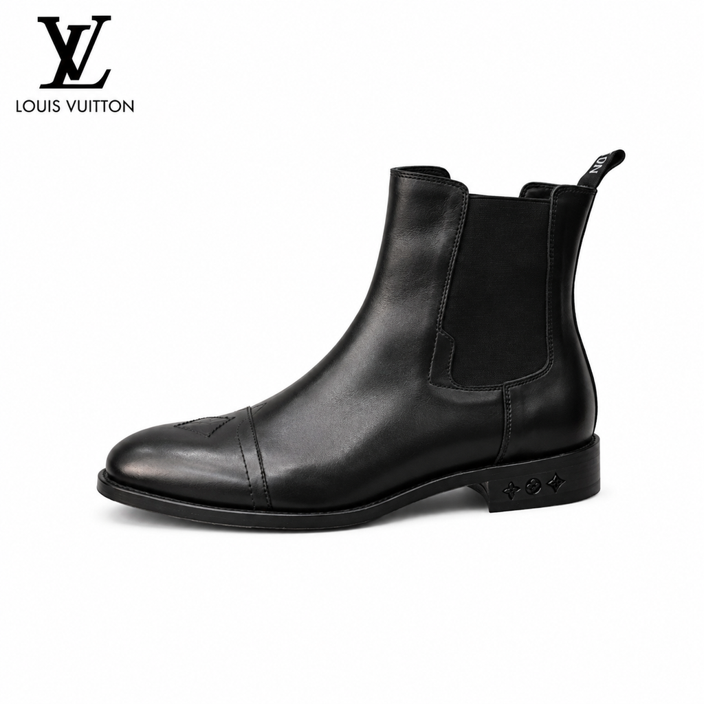 Louis Vuitton Vendôme Chelsea Boot — Cap-Toe, LV Monogram, Navy / Black / Blue, 3 Colors