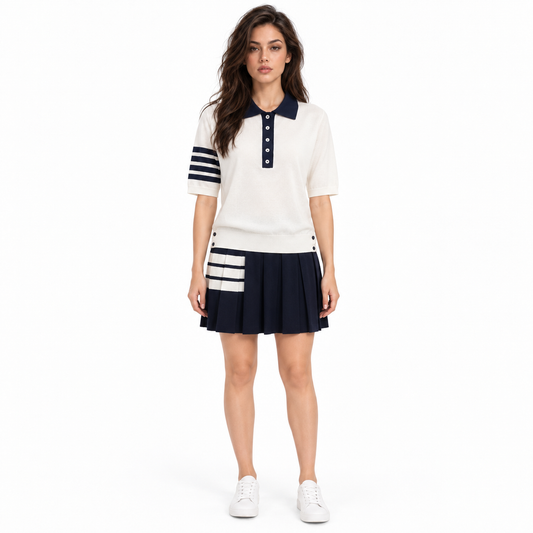 Thom Browne Women's Short-Sleeved Polo Shirt