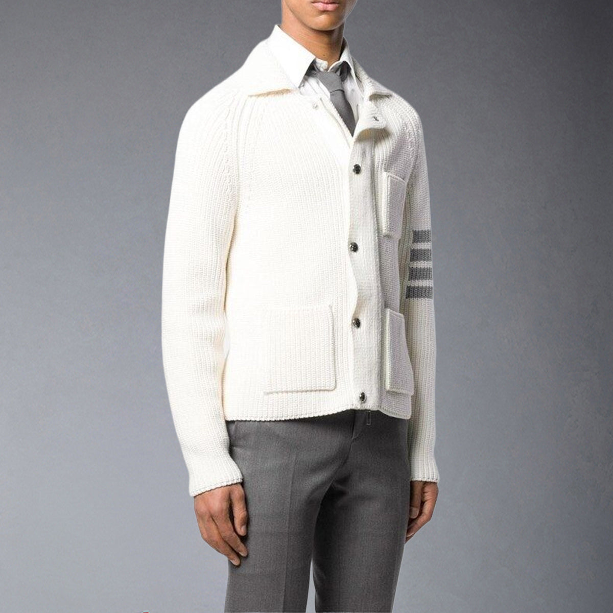 Thom Browne Knitted sweater coat