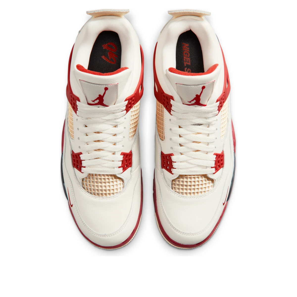 Nike Air Jordan 4 Retro Cream Red & Charcoal Sneakers