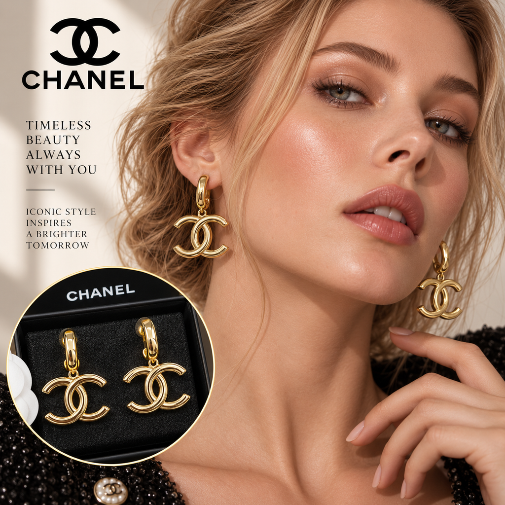 CHANEL Double C Earrings