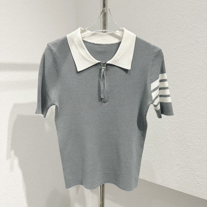 Thom Browne Women's Polo Collar Short-Sleeved Sweate