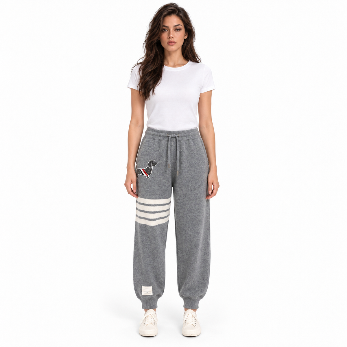 Thom Browne Women's Thickened Sweatpants with Cuffs