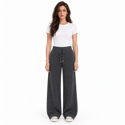 Thom Browne Women's Wide-Leg Pants - 100% Cotton All-Match Straight Trousers