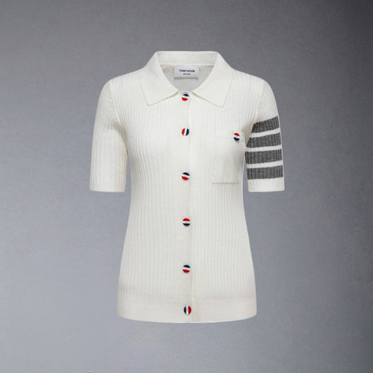 Thom Browne Women Color buckle POLO shirt