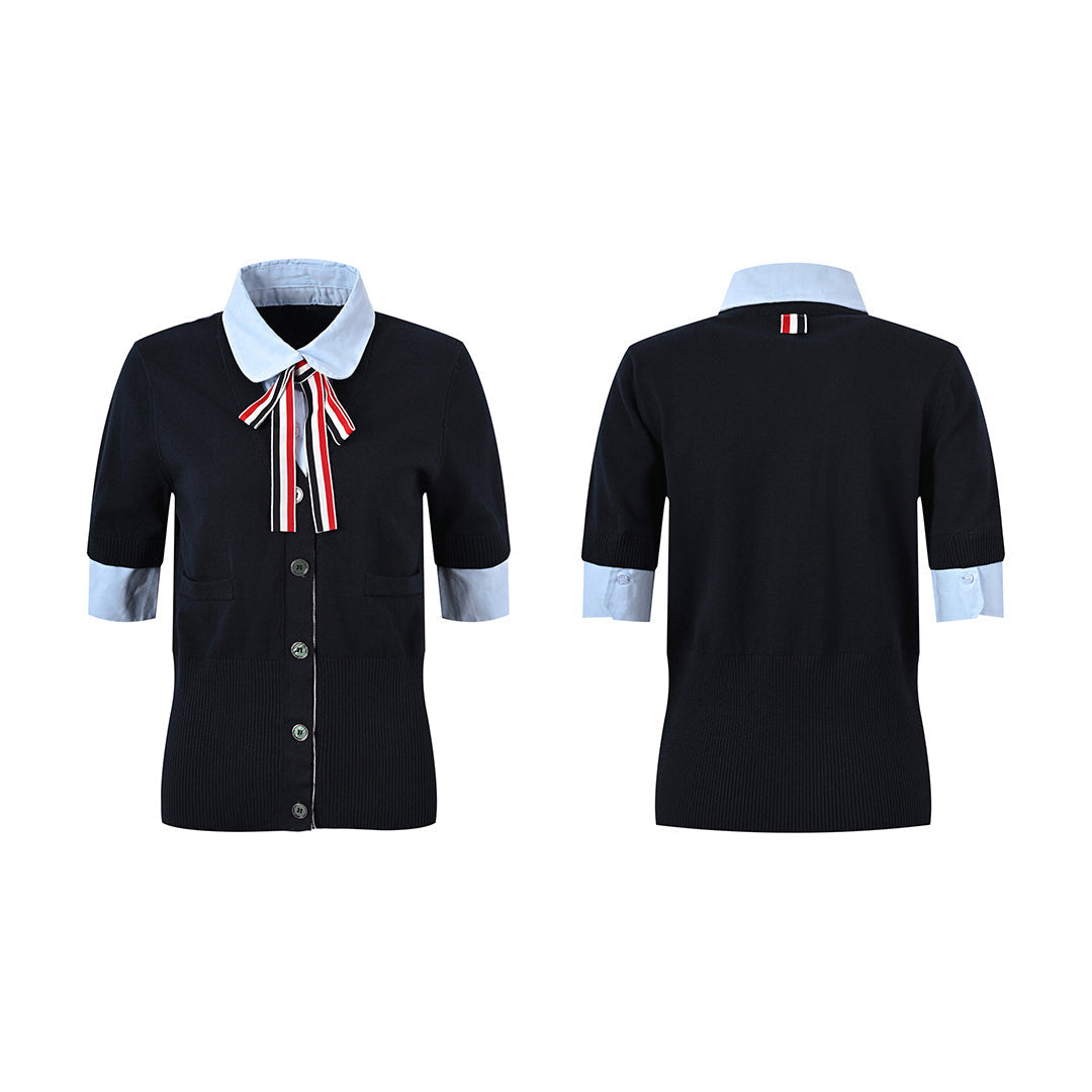 Thom Browne Women Ribbon POLO shirt