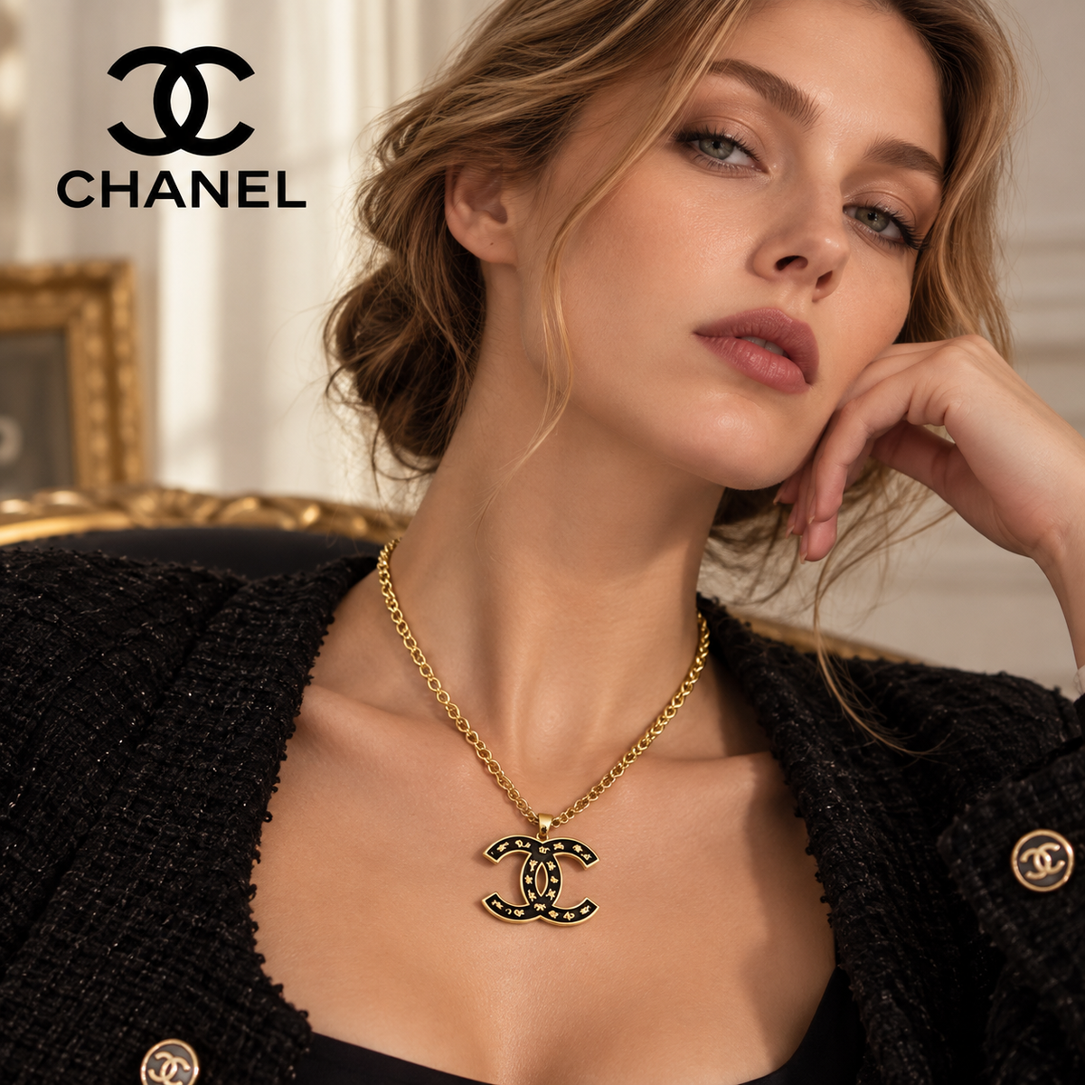 CHANEL Double-C Vintage Chain Necklace