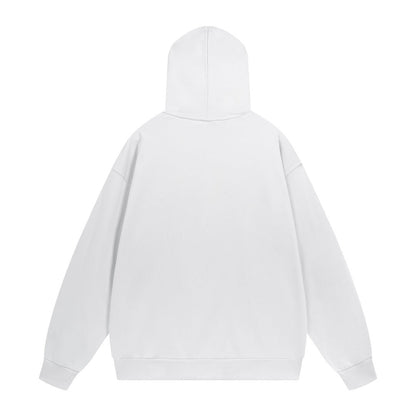 2025SS Print Couples Oversized Hoodie – 100% Cotton Graphic Streetwear