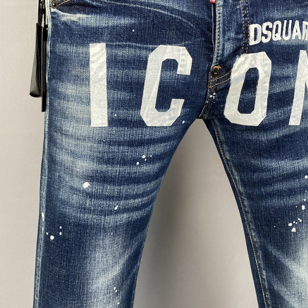 New-DSQ2 Blue Ripped Jeans