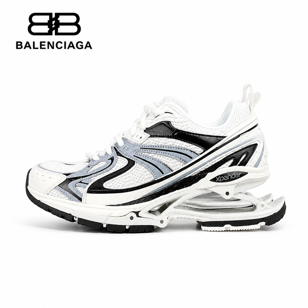 Balenciaga X-Pander Sneakers with Sculpted Open-Cage Heel