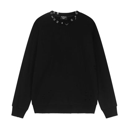 2025SS Couples Crew Neck Hoodie | 100% Cotton Matching Set