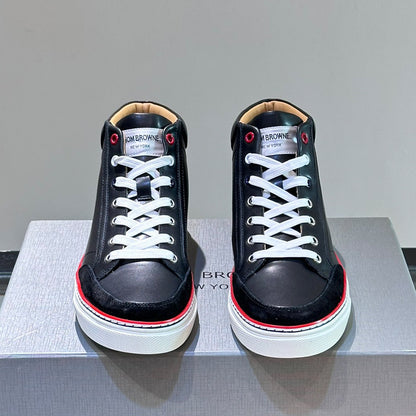 Thom Browne High Top Leather Sneakers