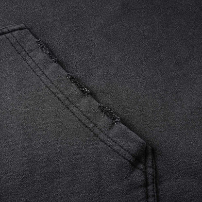 2025SS Distressed Print Couples Hoodie – Unisex Streetwear