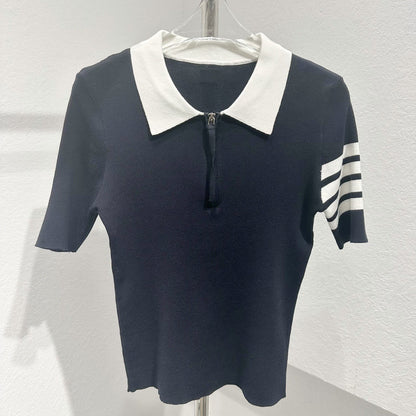 Thom Browne Women's Polo Collar Short-Sleeved Sweate