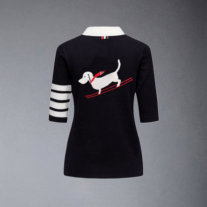 Thom Browne  Women puppy POLO shirt