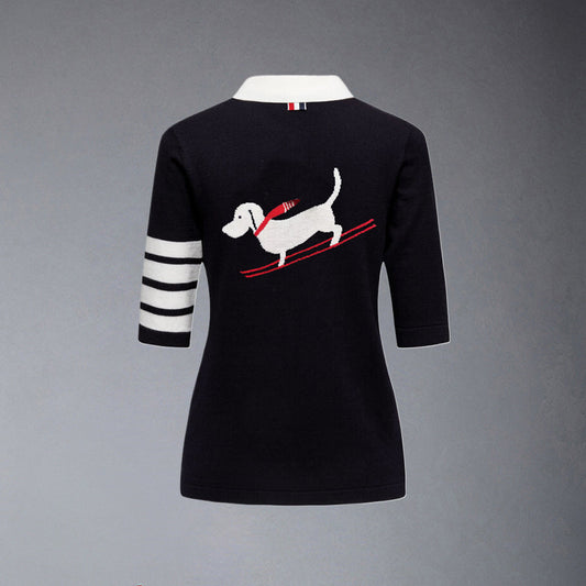 Thom Browne  Women puppy POLO shirt
